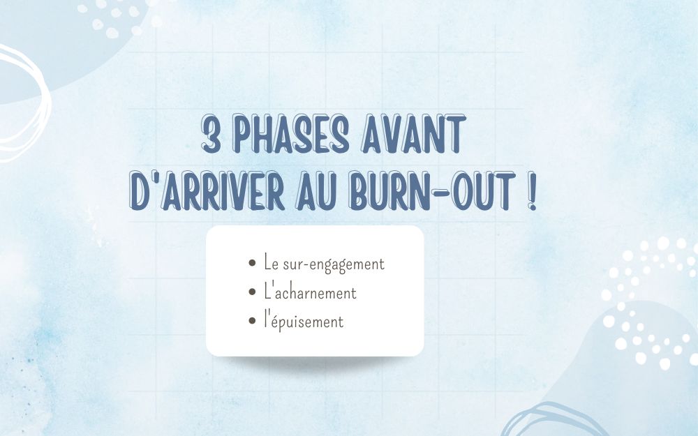 3 phases avant d'arriver au burnout